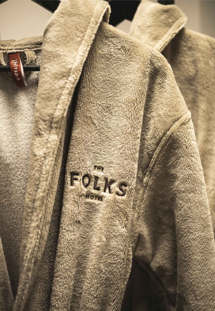 Folks bathrobes and slippers