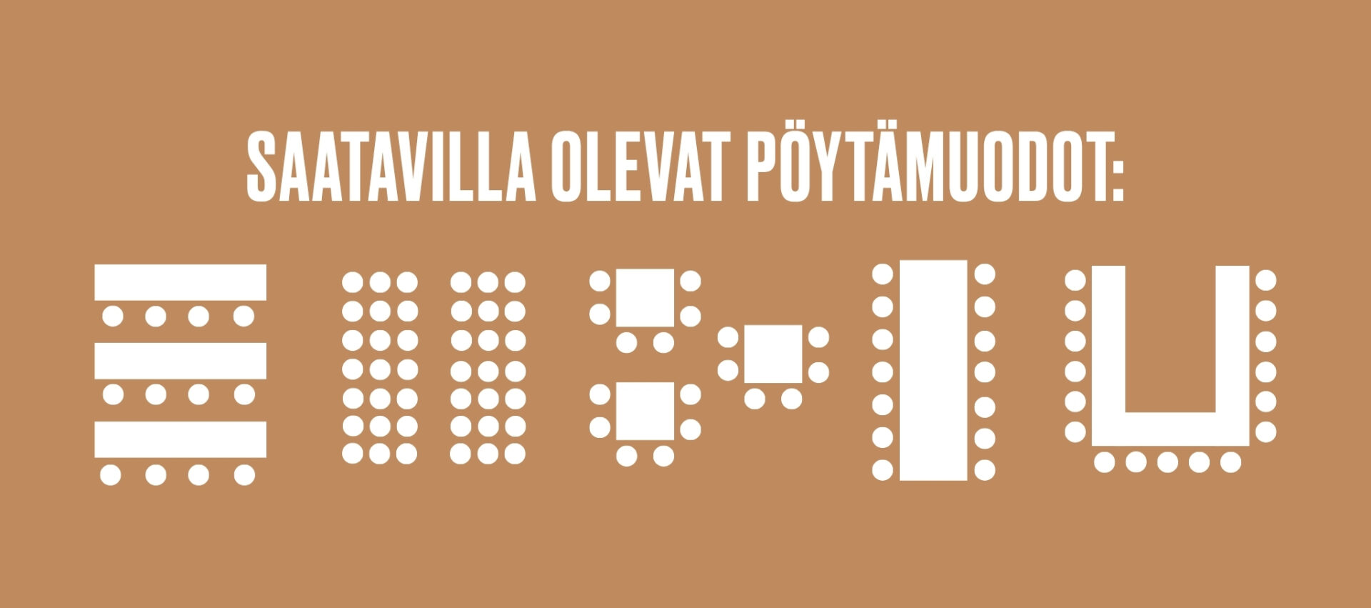 Takomo pöytämuotovaihtoehdot