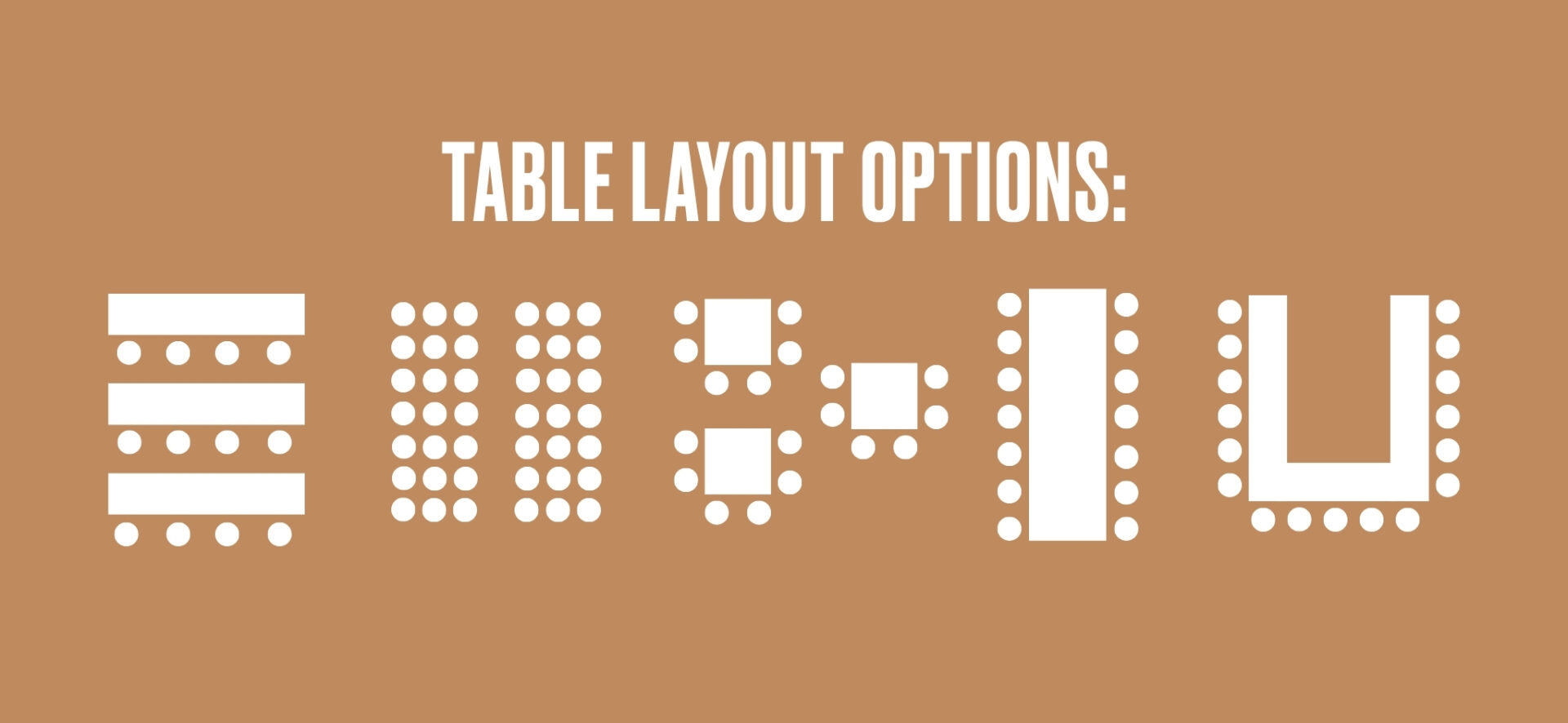 Takomo table layout options